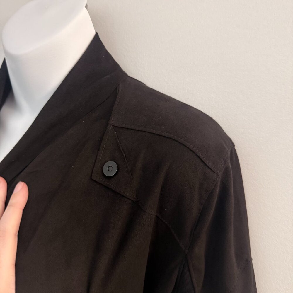BLANKNYC Black Convertible Drape Jacket | Magnetic Cowl Neck Size M - Picture 9 of 14